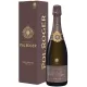 Bottiglia di Champagne Pol Roger Rosé 2015, vista frontale, etichetta visibile