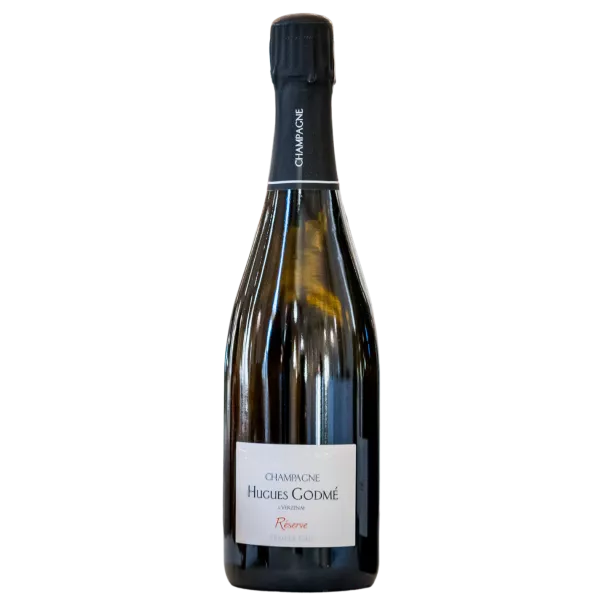 Bottiglia di Champagne Hugues Godmé Brut Réserve, simbolo di eleganza