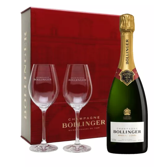 BOLLINGER Spécial Cuvée Set regalo champagne con 2 bicchieri