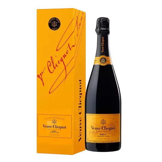 Bottiglia di Champagne VEUVE CLICQUOT Cuvée De Réserve con custodia
