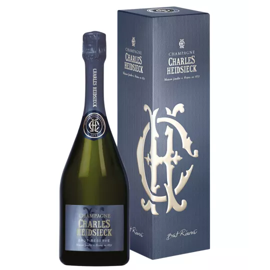 Bottiglia di Champagne CHARLES HEIDSIECK Brut Réserve con astuccio