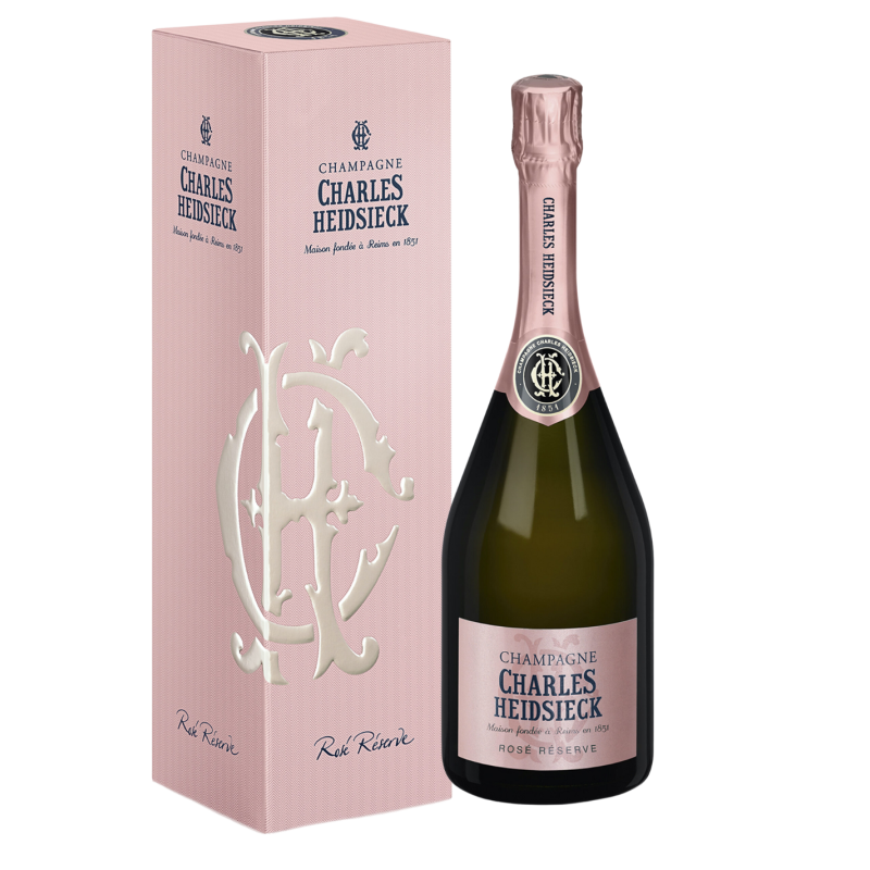 Charles Heidsieck Rosé Reserve Champagne con astuccio