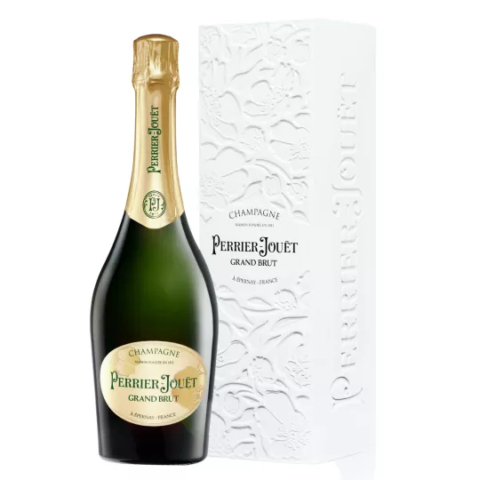 Champagne Perrier-Jouët Grand Brut con astuccio - Bottiglia elegante