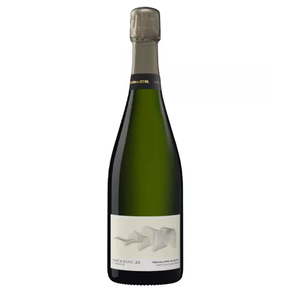Bottiglia di Champagne Franck Bonville Blanc de Blancs Millésime 2015, vista frontale