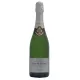 Bottiglia di Champagne Ernest Remy Brut Blanc de Noirs, etichetta argentata, vista frontale