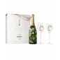 Set regalo champagne PERRIER JOUET Belle Epoque Annata 2014 con 2 bicchieri