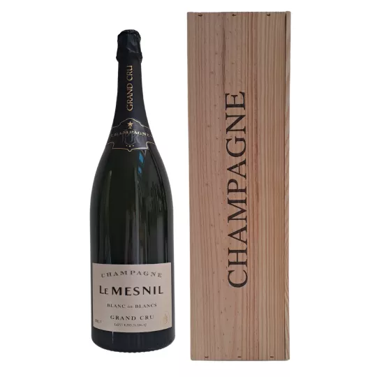 Jéroboam Champagne Le Mesnil Brut Blanc de Blancs Grand Cru 3 litri - bottiglia di grande formato 100% Chardonnay