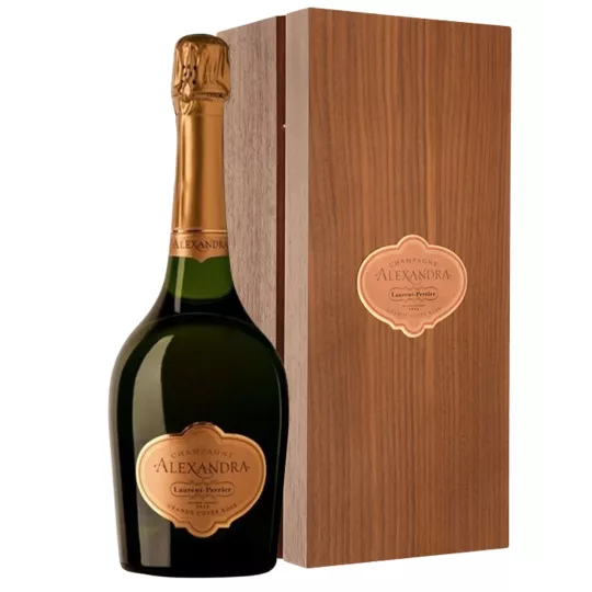 Bottiglia di Champagne Laurent-Perrier Cuvée Alexandra Rosé 2012, vista frontale
