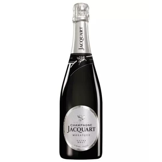 Bottiglia di Champagne Jacquart Mosaïque Extra-Brut 75cl, vista frontale