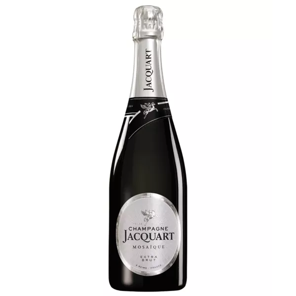 Bottiglia di Champagne Jacquart Mosaïque Extra-Brut 75cl, vista frontale