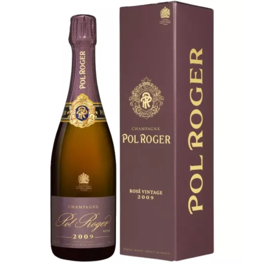 Champagne Pol Roger Rosé 2009: un'annata elegante con note di frutta rossa e brioche. Disponibile in magazzino.