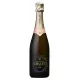 Bottiglia di Champagne Collet Brut Rosé 75cl, vista frontale, etichetta nera e tappo dorato