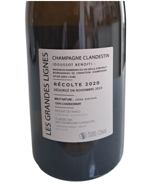 champagne Clandestin Les Grandes Lignes 2020 label