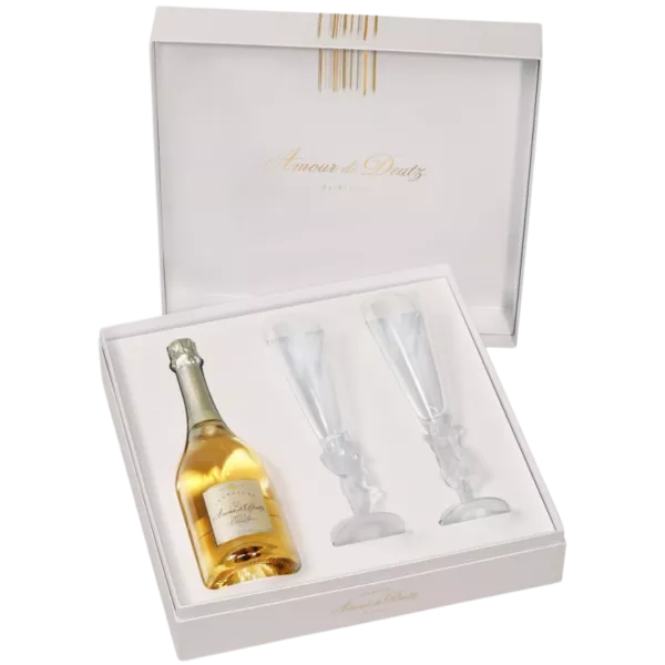 DEUTZ Cofanetto Champagne Amour de Deutz 2013 con 2 bicchieri