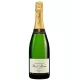 Bottiglia di Champagne Paul Bara Brut Réserve, etichetta bianca e oro, vista frontale