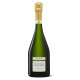 Bottiglia di Champagne Haton Cuvée Pure, etichetta bianca, tappo dorato, vista frontale