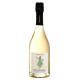 Bottiglia di Champagne Blanc de Blancs Pinot Chevauchet Sablière, vista frontale, etichetta bianca e tappo dorato
