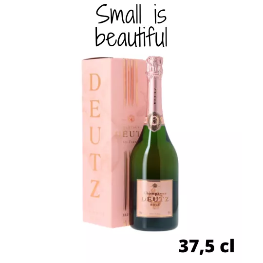 Bottiglia di Champagne Deutz Brut Rosé 37,5cl, vista frontale