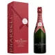 Bottiglia di Champagne Moët & Chandon x Pharrell Williams Limited Edition Brut Impérial, rosso bordeaux, vista frontale