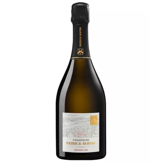 Bottiglia di Champagne Patrick Boivin Millésimé 2020, vista frontale, etichetta visibile