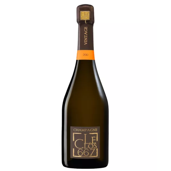 Bottiglia di Champagne Patrick Boivin Le Clos 667 Millésimé 2011, vista frontale, etichetta nera e oro