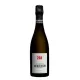 Bottiglia di Champagne Jacquesson Cuvée 748, vista frontale, etichetta bianca con scritte rosse