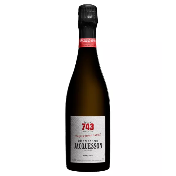Bottiglia di Champagne Jacquesson Cuvée 738 D.T., vista frontale