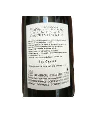Bottiglia di Champagne Crucifix Les Craies - Blanc de Blancs Extra Brut Premier Cru