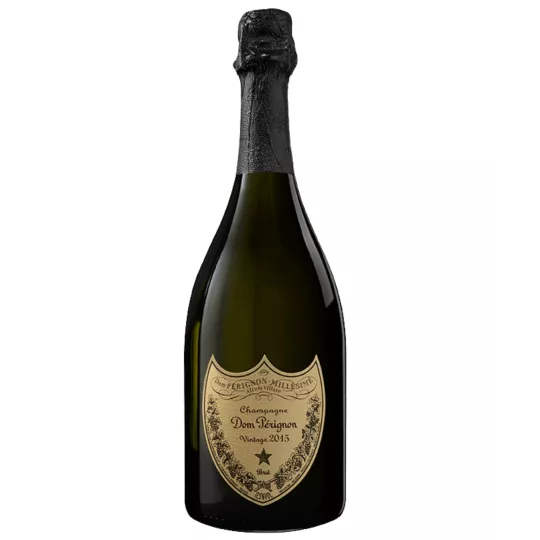 Bottiglia di Champagne Dom Pérignon 2015 - vista frontale