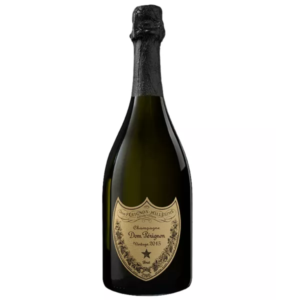 Bottiglia di Champagne Dom Pérignon 2015 - vista frontale