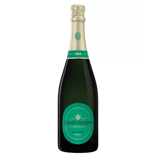 Bottiglia di Champagne Canard-Duchêne Léonie Iconic Brut - parte della collezione Iconic, colore oro pallido, Montagne de Reims.