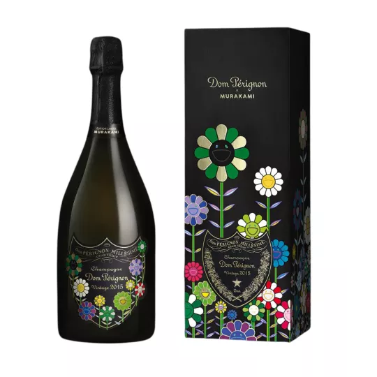 Bottiglia di Champagne Dom Pérignon 2015 Murakami - Edizione limitata firmata da Takashi Murakami