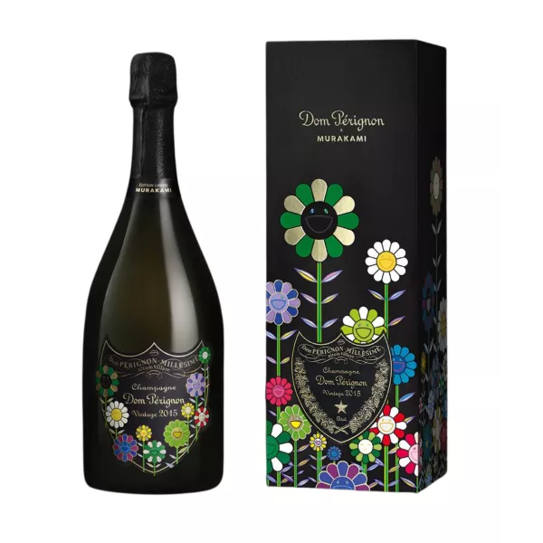 Bottiglia di Champagne Dom Pérignon 2015 Murakami - Edizione limitata firmata da Takashi Murakami