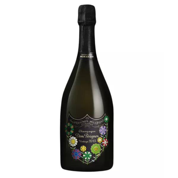 Set regalo Dom Pérignon Murakami 2015 con design floreale ispirato all'arte giapponese