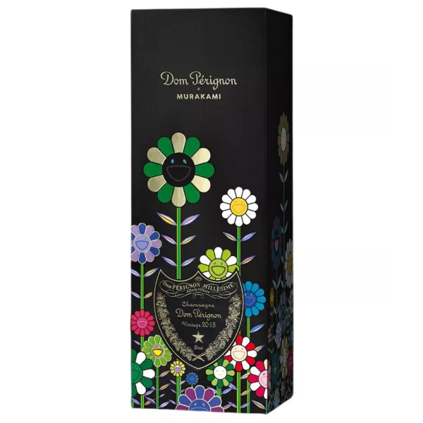 Dettaglio dell'etichetta Dom Pérignon 2015 Murakami edition - Champagne d'annata eccezionale