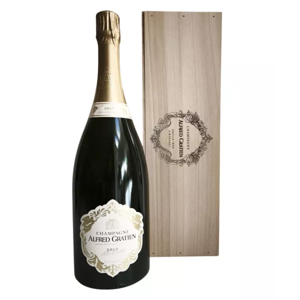 Magnum Champagne Alfred Gratien Brut 150 cl in cassa di legno - vinificazione in botti di rovere, Chardonnay, Pinot Noir e Meuni