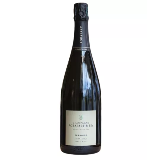 Bottiglia di Champagne Agrapart Terroirs Extra Brut Blanc de Blancs Grand Cru