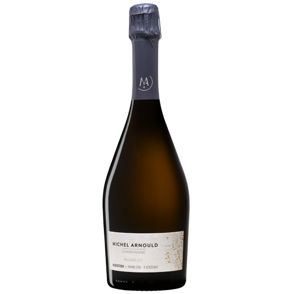 Bottiglia di Champagne Michel Arnould Heuristique 2019, Grand Cru, vista frontale