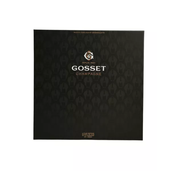 Champagne Gosset Grande Réserve Brut - Set di 2 flûte in scatola