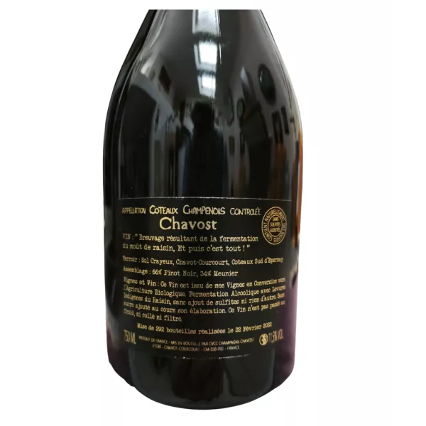 Coteaux Champenois Rosso Pinot Nero Biologico | Vino Rosso della Champagne