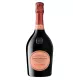 Bottiglia di champagne rosé Laurent-Perrier Cuvée Rosé, 100% Pinot Noir con aromi di frutti rossi freschi e stile elegante.