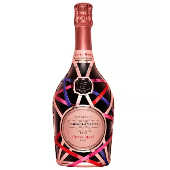 Champagne Laurent-Perrier Rosé con nastri sulla gabbietta