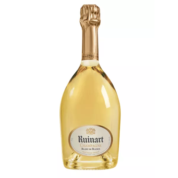 Bottiglia di Champagne Ruinart Blanc de Blancs 75cl, vista frontale