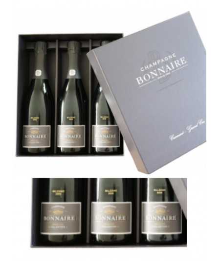 Set regalo champagne BONNAIRE Trilogia – Vinificazioni Diverse Edizione Limitata Annata 2008 – 3 bottiglie