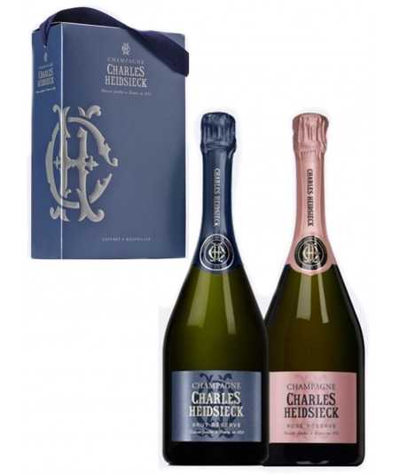 Set regalo champagne CHARLES HEIDSIECK Brut + Rosé