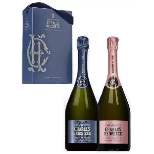 Set regalo champagne CHARLES HEIDSIECK  Brut + Rosé