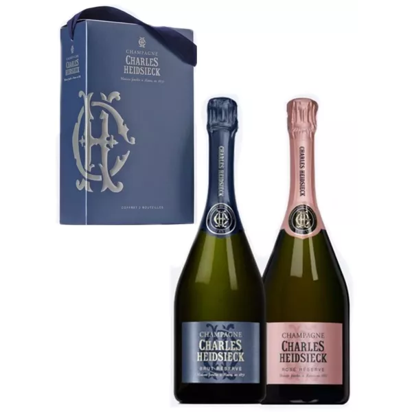 Set regalo champagne CHARLES HEIDSIECK Brut + Rosé