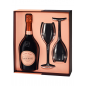 Set regalo champagne LAURENT-PERRIER rosa con 2 calici da champagne