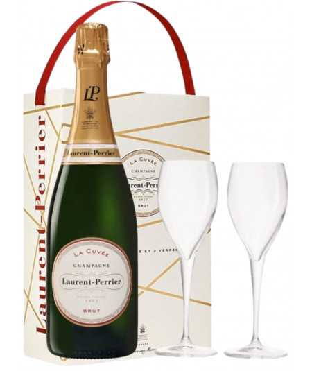 Set regalo champagne LAURENT-PERRIER con 2 bicchieri