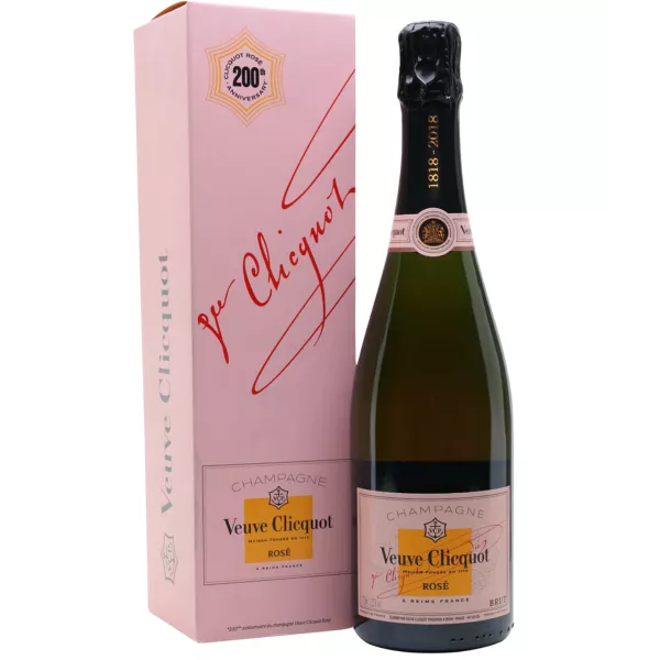 Bottiglia di Champagne VEUVE CLICQUOT Brut Rosé con custodia